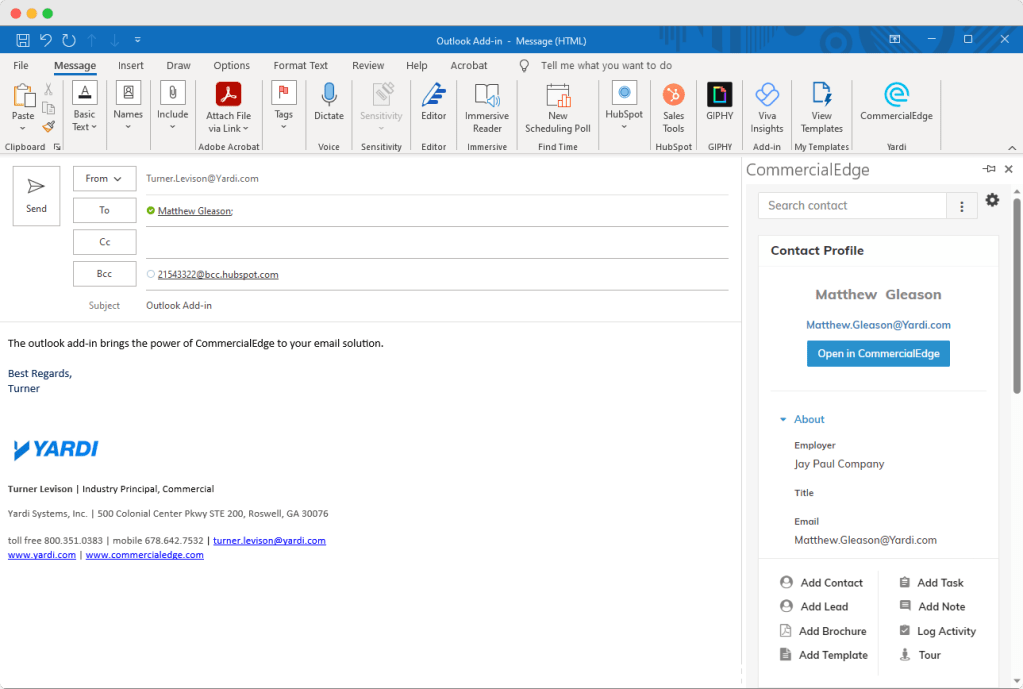 Outlook add-in